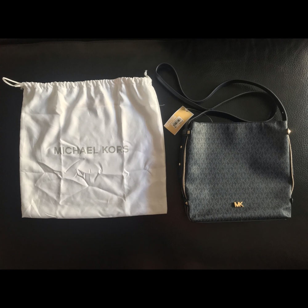 Michael Kors Griffin Medium Logo Jacquard Messenger Bag